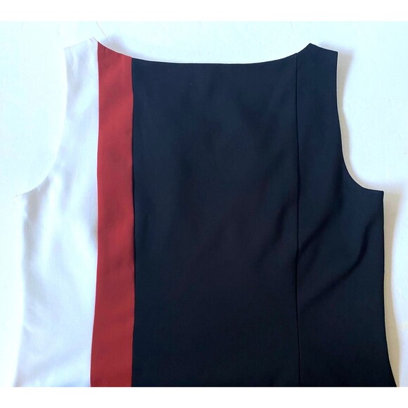 WHBM Tank Top Womens Size 14 Multicolor Geometric Block Print Lined Business - Picture 5 of 14